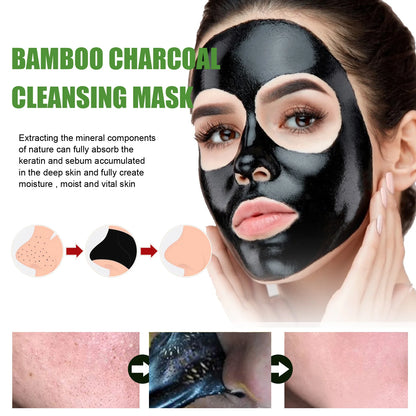 EELHOE Blackhead Remover Face Mask Oil-Control Nose Black Dots Peel off Mask Acne Treatment Shrink Pores Charcoal Cleaning Cream