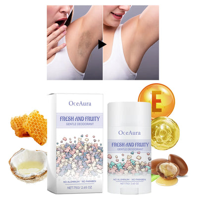 OceAura 75g Gentle Deodorant Summer Armpit Sweating Odor Clean and Refreshing Sweat Stopping Fragrance Retention Body Care Stick