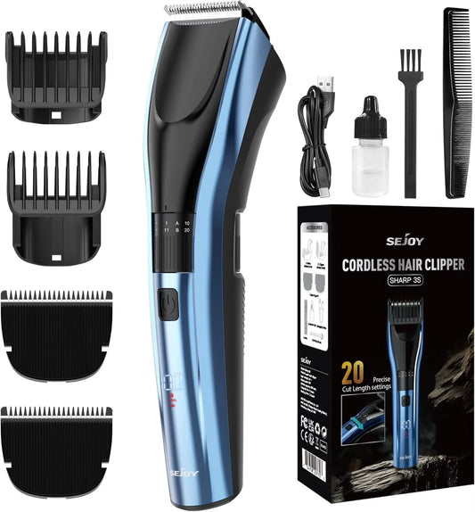 SEJOY Hair Clippers for Men Cordless Clippers for Hair Cutting Professional Men's Hair Clippers Rechargeable Hair Trimmer