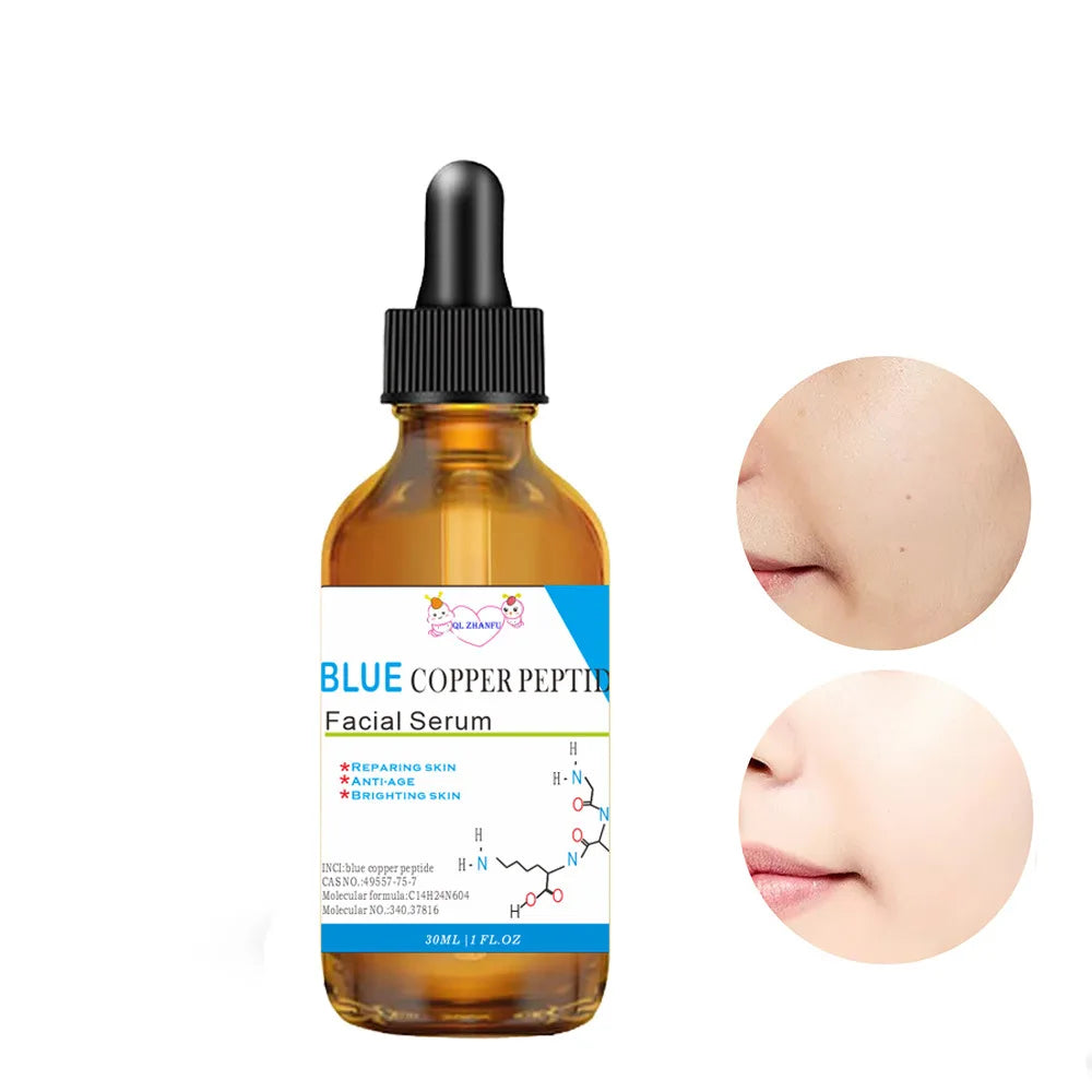 Blue Copper Peptide Stock Solution Facial Serum Lifting firming Anti-wrinkle Hydrate Sheep Placenta Caviar Face Serum Skincare