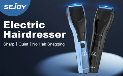 Sejoy Hair Trimmer Electric for Men Women rechargeable LED Display Hair Clipper  Beard Shaving Body Trimmer Professional Barber