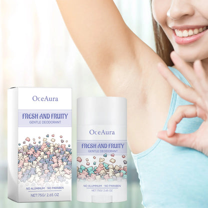 OceAura 75g Gentle Deodorant Summer Armpit Sweating Odor Clean and Refreshing Sweat Stopping Fragrance Retention Body Care Stick