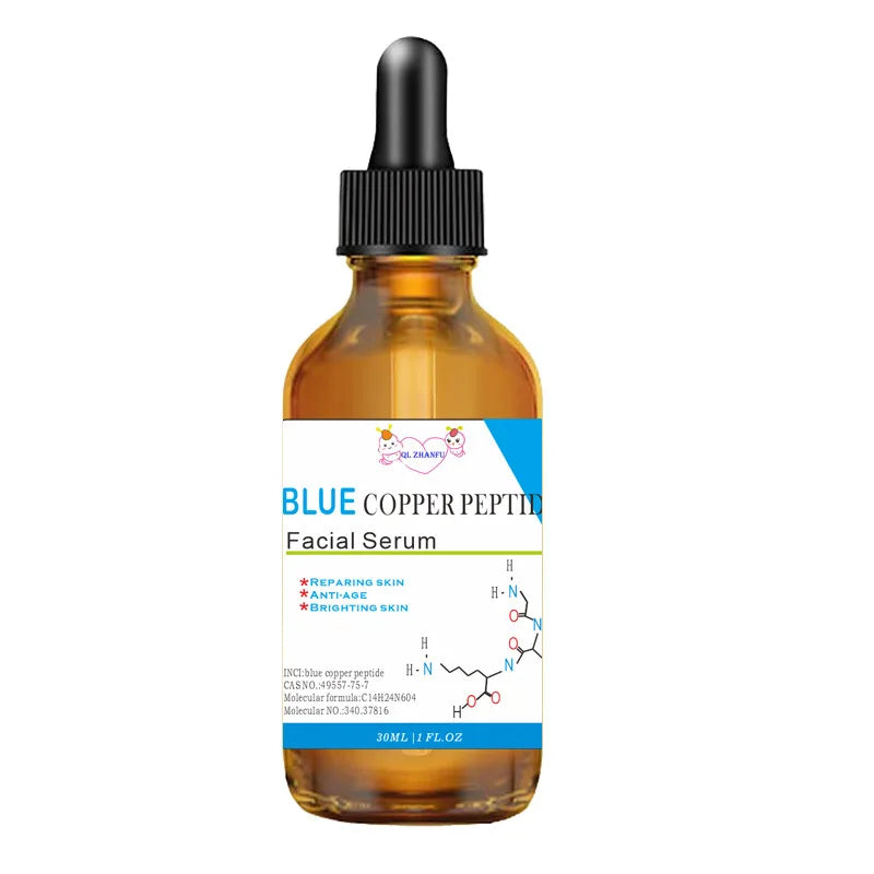 Blue Copper Peptide Stock Solution Facial Serum Lifting firming Anti-wrinkle Hydrate Sheep Placenta Caviar Face Serum Skincare