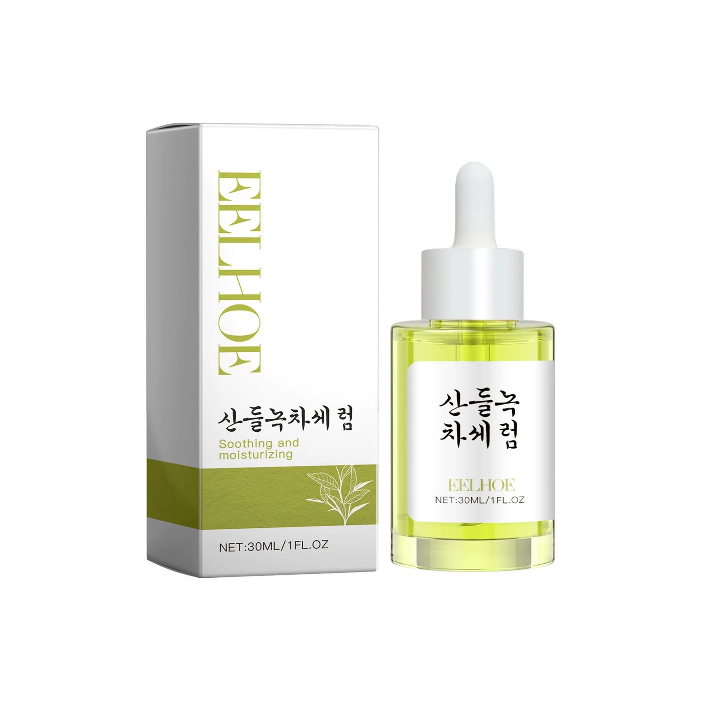 Green Tea Pores Shrinking Serum Natural Brightening Skin Lightening Removes Skin Pores Oil Control Moisturizing Face Serum Korea