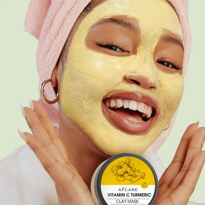 4 Pcs Clay Facial Mask Set Turmeric Vitamin C Green Tea Dead Sea Mud Rose Clay Deep Cleansing Moisturizing Refining Pores 320g