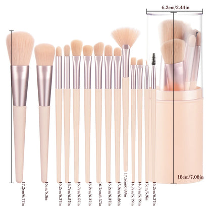 10/14Pcs Premium Makeup Brushes Set Eye Shadow Foundation Women Cosmetic Powder Blush Blending Beauty Make Up Beauty Tool