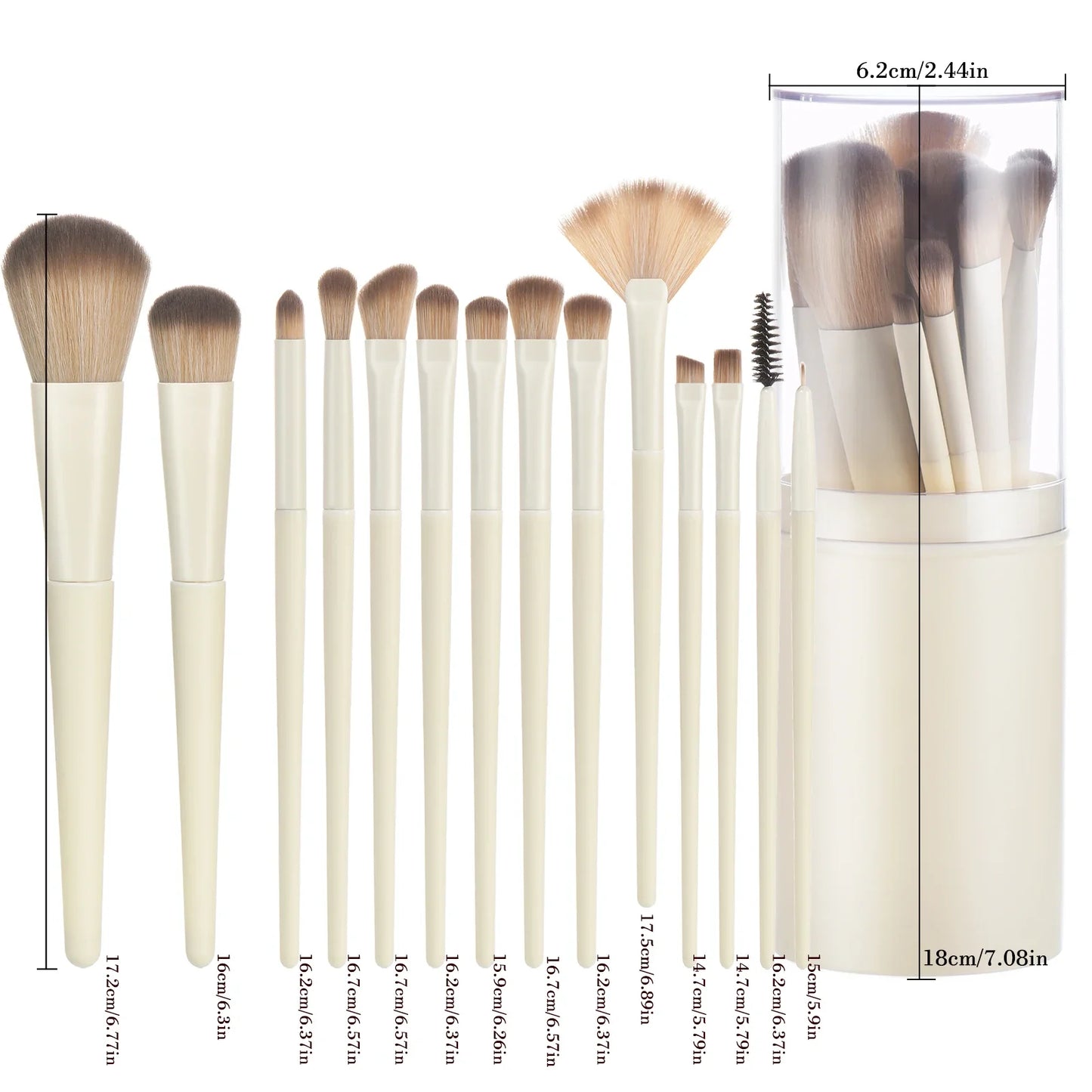 10/14Pcs Premium Makeup Brushes Set Eye Shadow Foundation Women Cosmetic Powder Blush Blending Beauty Make Up Beauty Tool