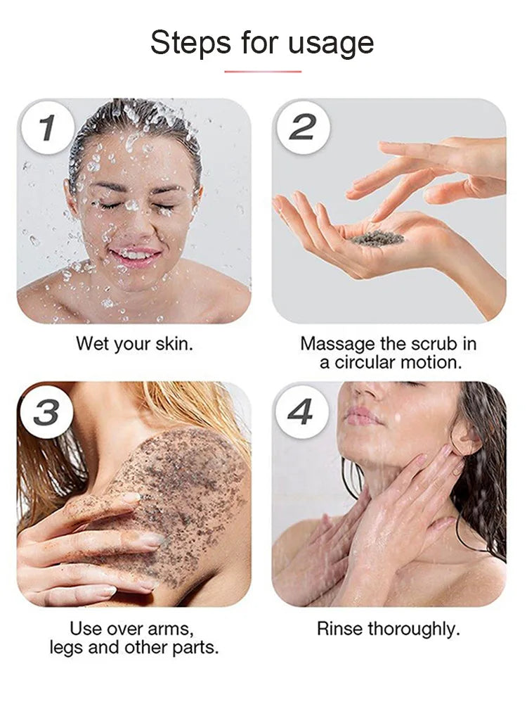 Coffee Body Exfoliator Scrub for Dry Skin Soothing Revitalizing Scrubs Body Treatments Softer Brighter Skin