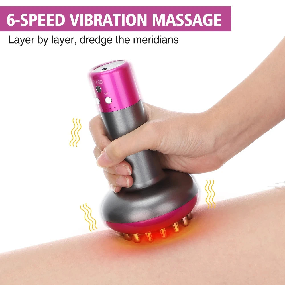 Lymphatic Drainage Machine Electric Meridian Body Massage Brush Microcurrent Anti Cellulite Guasha Physiotherapy Apparatus