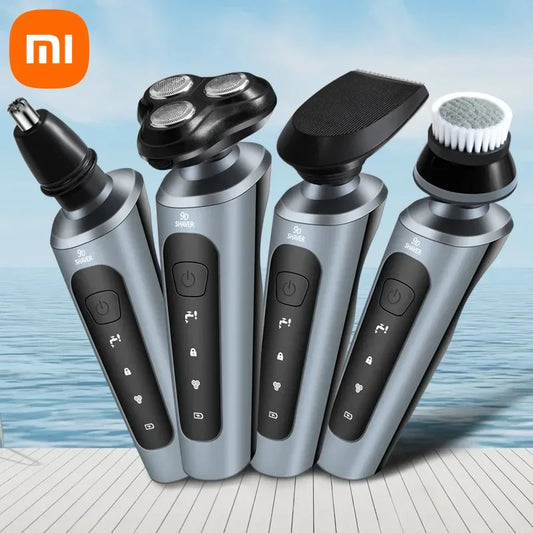 Xiaomi 4in1 Men Electric Shavers Rechargeable Battery Rotary Shavers Shaving Waterproof Wet Dry Use Electric Trimmer Razor