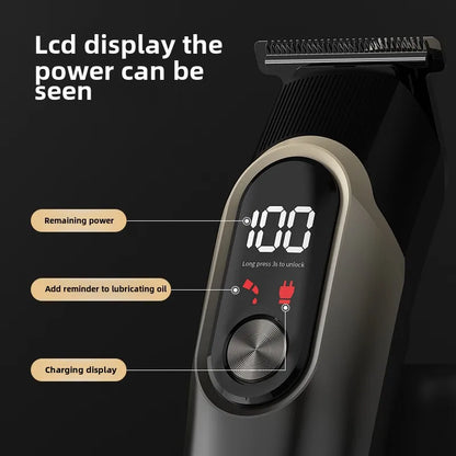 LCD Display Hair Trimmers Set Hair Clippers for Men Professional 5 in 1 Body Grooming Hair Clipper Rechargeable Haircut Machine