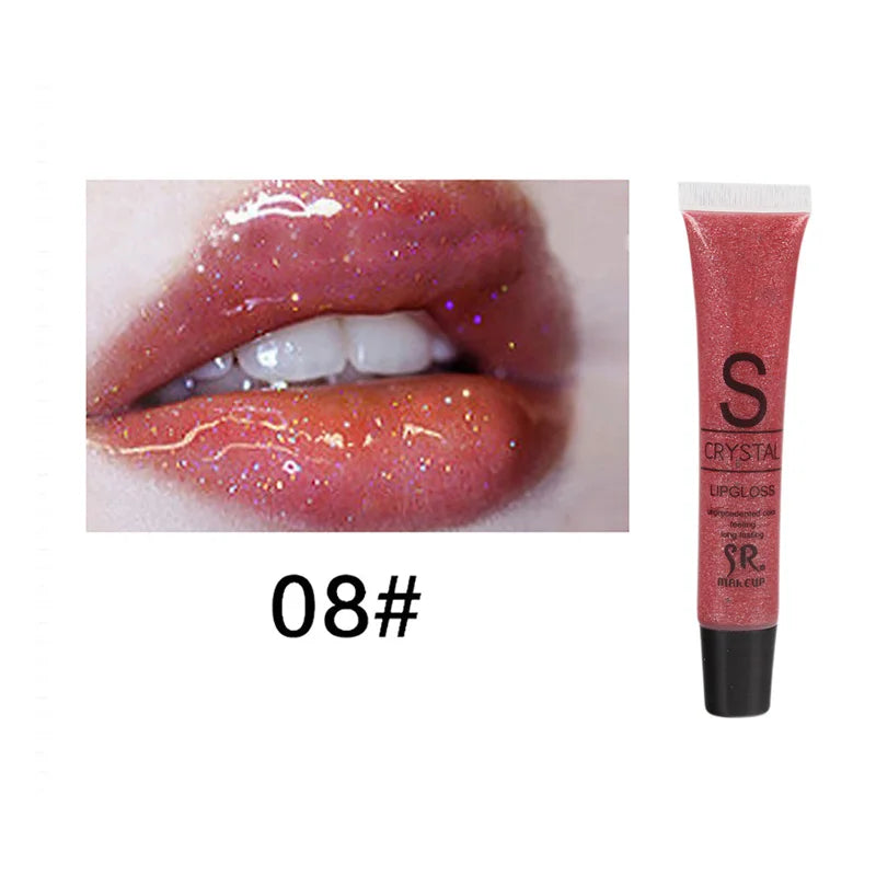 Moisturizing Gloss Plumping Lip Gloss Lip Plumper Makeup Glitter Nutritious Liquid Lipstick Cherry Mineral Oil Clear Lip Gloss