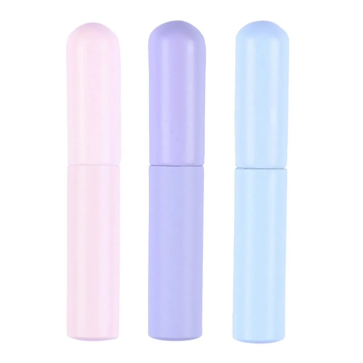 Upgrade Silicone Lip Brush With Cover 3pcs Angled Concealer Brushes Lip Balm Lip Gloss Round Head Lipstick Brush Make Up Brushes