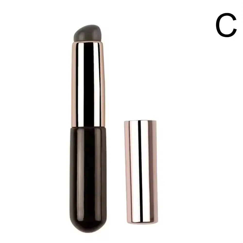 Upgrade Silicone Lip Brush With Cover 3pcs Angled Concealer Brushes Lip Balm Lip Gloss Round Head Lipstick Brush Make Up Brushes