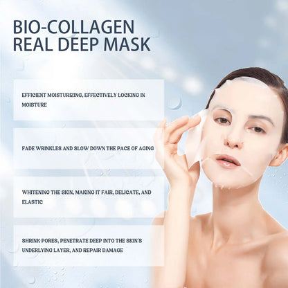 Bio Collagen Face Mask Shrink Pores Deep Hydrating Overnight Mask Moisturizing Refreshing Brightening Face Skin Care