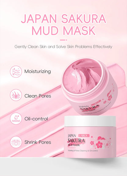 Sakura Mask For Face Cleaning Maseczka Black Head Remover Mascara Facial Skin Care Masque Oil Control Shrink Pores SkinCare Mask