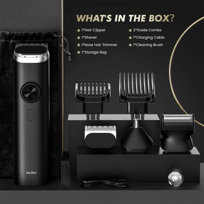 SEJOY 3 In 1 Face Clean Electric Hair Cutting Machine Men Hair Clipper Trimmer Men Cutting Beard Cordless Barber Machine