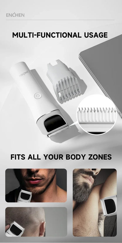 ENCHEN Hair Clipper Hair Trimmer Hair Cutting Machine Beard Shaver Cordless Adjustable Body Trimmer for Men Travel Lock Boost 2