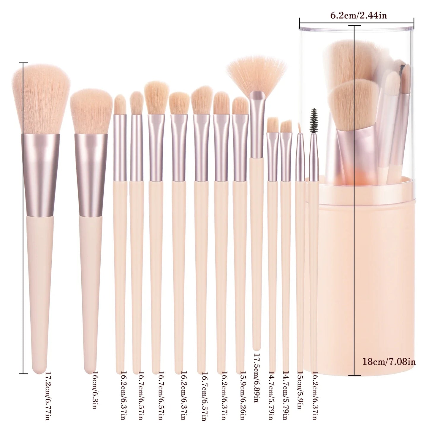 10/14Pcs Premium Makeup Brushes Set Eye Shadow Foundation Women Cosmetic Powder Blush Blending Beauty Make Up Beauty Tool