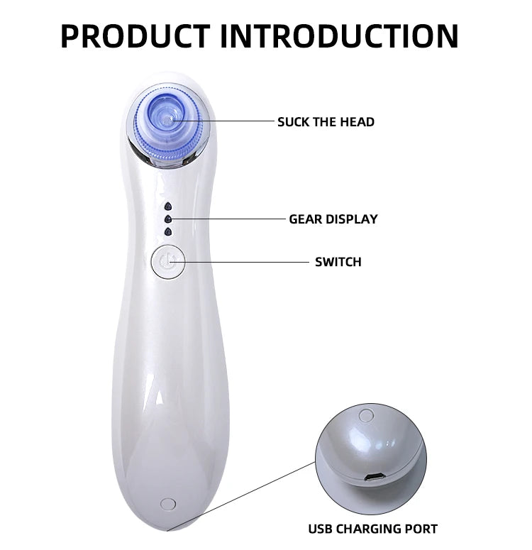 2025 Blackhead Remover Pore Vacuum Cleaner Electric Micro Small Bubble Facial Cleasing Machine USB Rechargeable Beauty Device