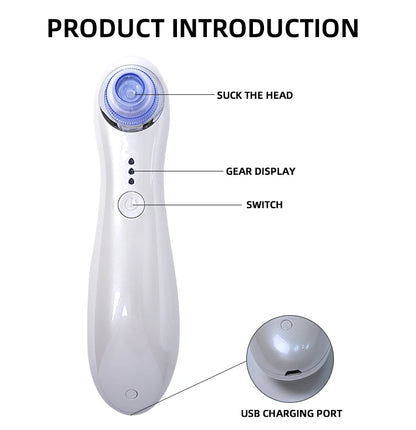 2025 Blackhead Remover Pore Vacuum Cleaner Electric Micro Small Bubble Facial Cleasing Machine USB Rechargeable Beauty Device