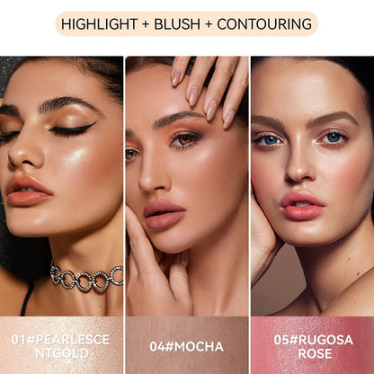 Waterproof Contouring Bronzer Highlighters Stick Glitter Silky Nose Shadow Blusher Corrector Illuminator Face Makeup Cosmetics