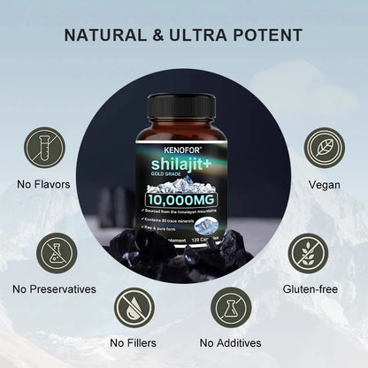 Himalaya Original Pure Shilajit Capsules, Naturally Enriched with Fulvic Acid and Over 85 Trace Minerals, Gluten Free Supplement