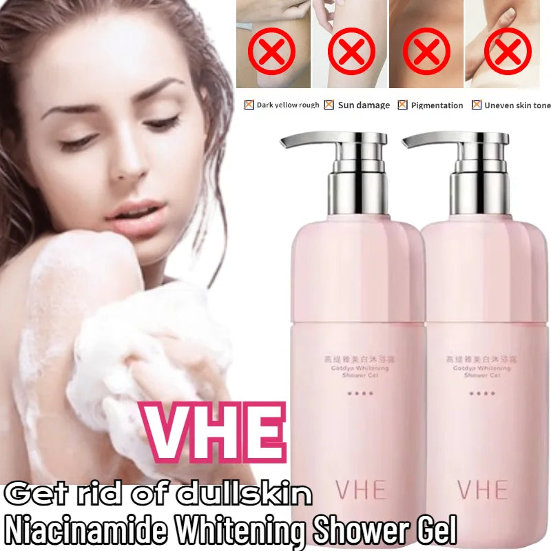 VHE Shower Gel Refreshing, Moisturizing, Long-lasting Fragrance Body Brightening Niacinamide Amino Acid Cleansing Shower Gel