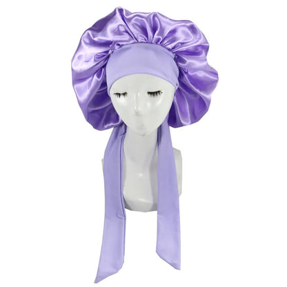 Women Satin Solid Sleeping Hat Night Sleep Cap Hair Care Bonnet Nightcap For Women Men Unisex Cap Bonnet De Nuit Shower Turban