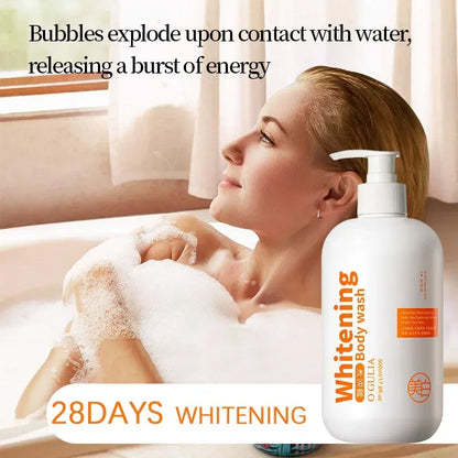 Long Lasting Fragrance Whitening Body Wash 500ml Long-Term Brighten Skin Deep Cleaning Moisturizing Body Care Shower Gel