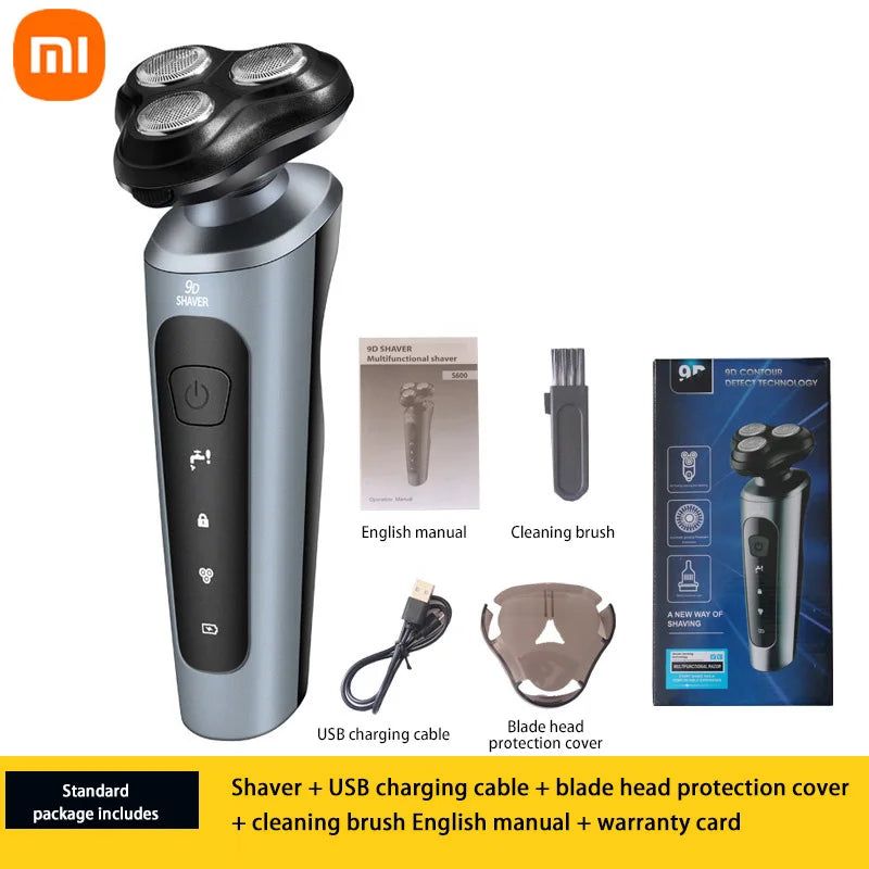 Xiaomi 4in1 Men Electric Shavers Rechargeable Battery Rotary Shavers Shaving Waterproof Wet Dry Use Electric Trimmer Razor