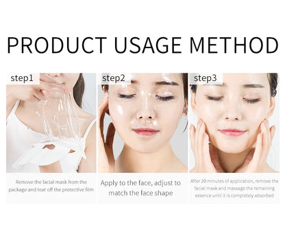 FONCE Crystal Collagen facial mask Moisturizing Hyaluronic Acid Moisturizing Cleaning Jelly Transparent 10 pieces/box