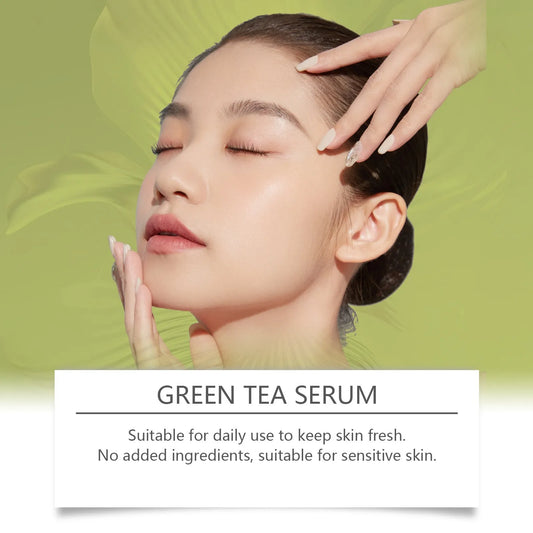 Calming Serum Green Tea Panthenol Soothing Moisturizing Sensitive Acne-Prone Uv Irritated Skin Daily Korean Skin Care 30ml