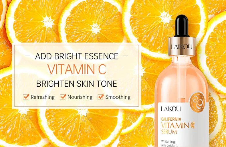 100ml LAIKOU Sakura Serum Vitamin C Essence Moisturizing Firming Brightening Face Serum Beauty Facial Skin Care Products