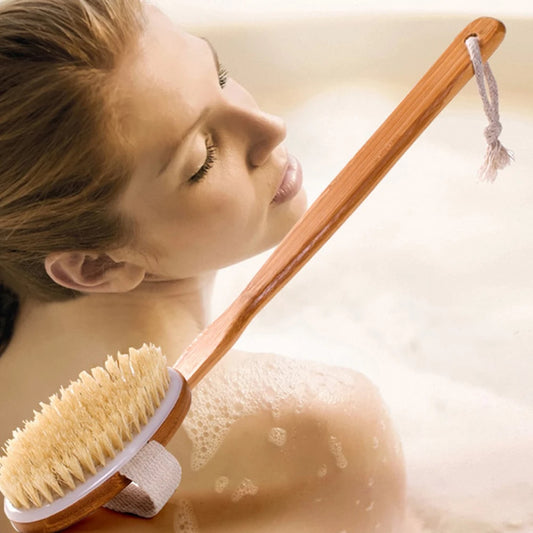 1pc Back Body Bath Cleaning Brushes Bath Brush Long Handle Scrub Skin Massager for Exfoliating Body Skin Wet Dry  Skin Cleansing