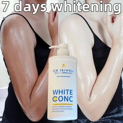 Whitening Body Wash Shower Gel Deep Cleansing Removing Dirt Dead Skin Oil Control Even Skin Tone To Lighten Pigmentation 550ml