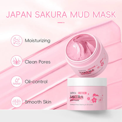 Sakura Mask For Face Cleaning Maseczka Black Head Remover Mascara Facial Skin Care Masque Oil Control Shrink Pores SkinCare Mask