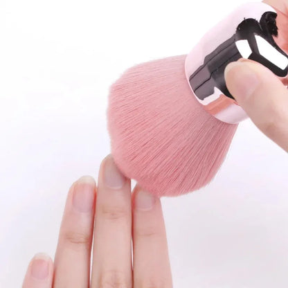 Nail Cleaning Dust Brush Makeup Brush Metal Handle Nail Paint Gel Dust Cleaning Brush Make Up Nail Art UV Powder Remover Brush