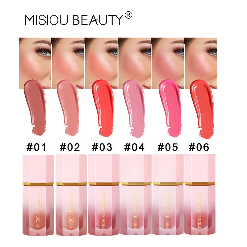 Matte Liquid Blush Stick Lasting Easy Color Blush Cream for Lips and Cheeks Concealer Waterproof Lip Gloss Makeup.