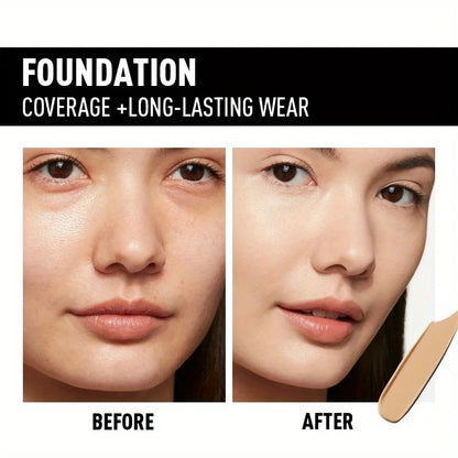 PECOLOVERS Matte Finish Liquid Foundation - Oil-Control, Waterproof, Full Coverage Concealer for All Skin Tones