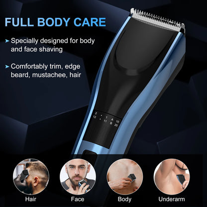 Sejoy Hair Trimmer Electric for Men Women rechargeable LED Display Hair Clipper  Beard Shaving Body Trimmer Professional Barber