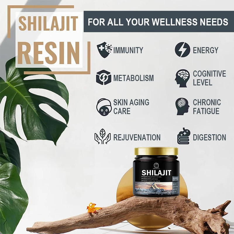 60g 100% Himalaya Pure Shilajit Resin Original Mineral Health Supplement Non-GMO Brain Memory Cognitive Energy Health