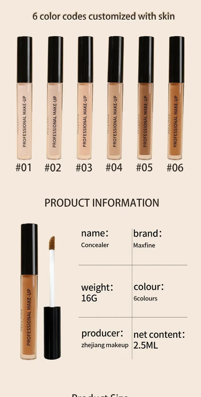 Waterproof Concealer Pen Full Coverage Cover Dark Circles Acne Pores Concealer Pen Matte Foundation Cream Facial Makeup Cosmetic