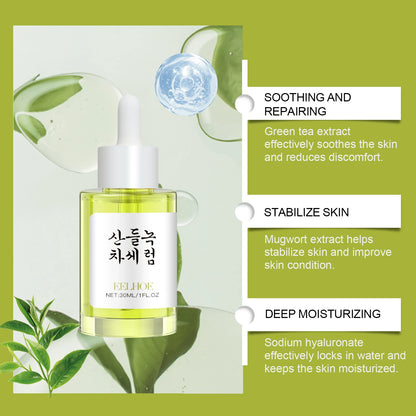 Green Tea Moisturizing Facial Serum Brightning Lifting Firming Face Essence Shrink Pores Nourish Facial Korean Skin Care Product