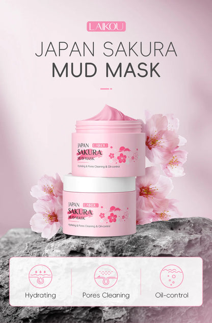 Sakura Mask For Face Cleaning Maseczka Black Head Remover Mascara Facial Skin Care Masque Oil Control Shrink Pores SkinCare Mask