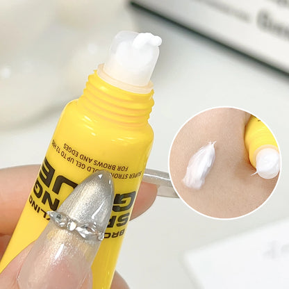 Lasting Styling Eyebrow Gel with Brush White Quick Dry Eyebrows Enhancers Cream Waterproof Brow Setting Gel Molding Wax Makeup