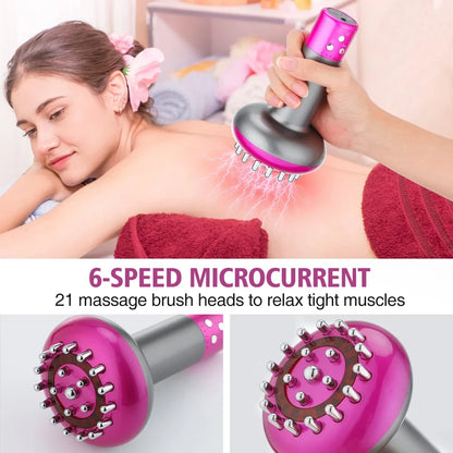 Lymphatic Drainage Machine Electric Meridian Body Massage Brush Microcurrent Anti Cellulite Guasha Physiotherapy Apparatus