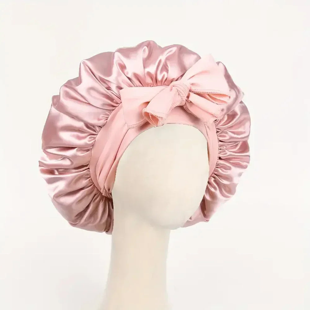 Satin Bonnet Silk Bonnet Adjustable Bonne For Sleeping Hair Bonnet With Tie Band Bonnets For Women Men