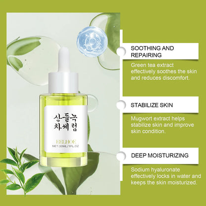 Green Tea Pores Shrinking Serum Natural Brightening Skin Lightening Removes Skin Pores Oil Control Moisturizing Face Serum Korea